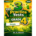 3 Gerogia Milestones Grade 4 Math Practice Tests: Full-Length Test Prep with Detailed Answer Explanations