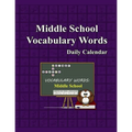 Whimsy Word Search, Middle School Vocabulary Words - Daily Calendar - In ASL