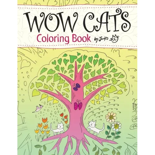 WOW CATS Coloring Book by Junko (Japanese-English edition)