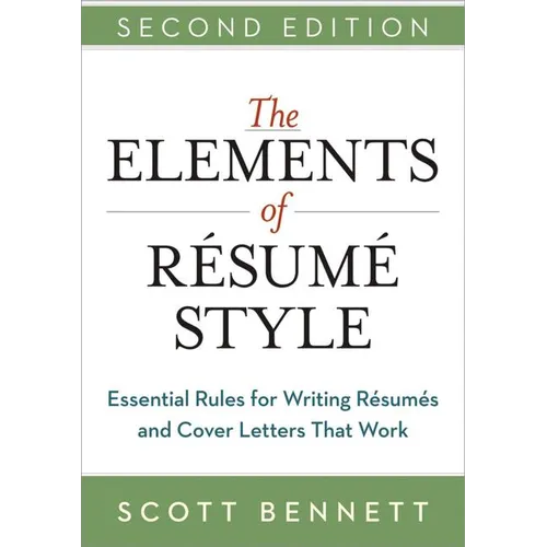 The Elements of Resume Style Softcover