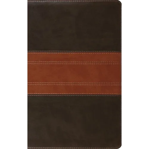 ESV Giant Print Personal Size Bible, Red Letter, Thumb Indexed (Trutone, Forest/Tan, Trail Design)