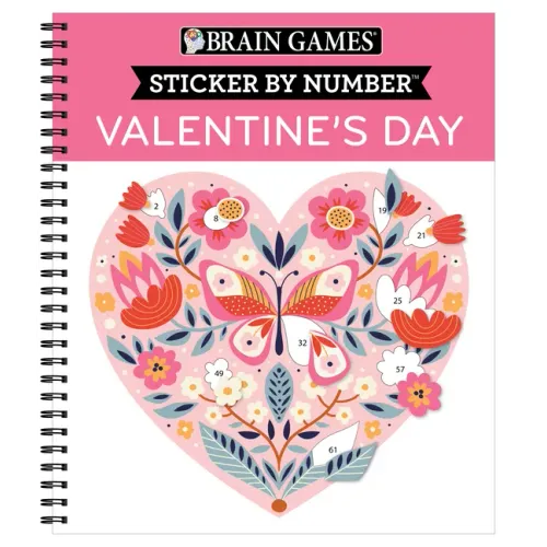Brain Games - Sticker by Number: Valentine's Day