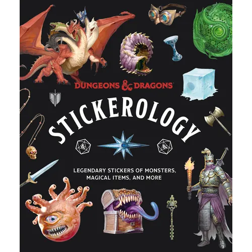 Dungeons & Dragons Stickerology: Legendary Stickers of Monsters, Magical Items, and More: Stickers for Journals, Water Bottles, Laptops, Planners, and