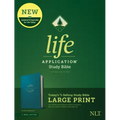 NLT Life Application Study Bible, Third Edition, Large Print (Leatherlike, Teal Blue)