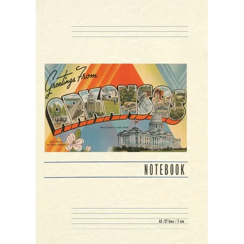 Vintage Lined Notebook Greetings from Arkansas