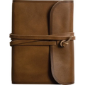 ESV Large Print Compact Bible, Red Letter (Natural Leather, Brown, Flap with Strap)