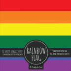 Rainbow Flag Scrapbook Paper Pad: Pride LGBT Art 8x8 Decorative Paper Design Scrapbooking Kit for Cardmaking, DIY Crafts, Creative Projects - Paperback