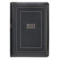 KJV Bible Giant Print Full-Size (Faux Leather, Black W/Zipper)
