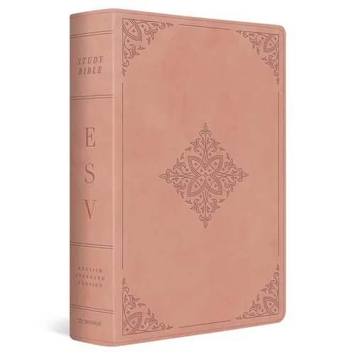 ESV Study Bible (Trutone, Blush Rose, Fleur-De-Lis Design)