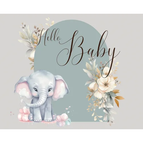 Hello Baby, Baby Shower hardback Guest Book (landscape)