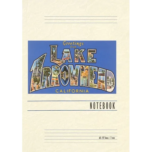 Vintage Lined Notebook Greetings from Lake Arrowhead, California