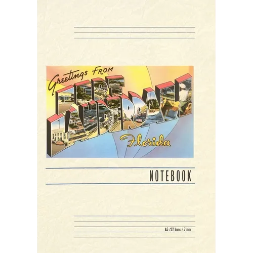 Vintage Lined Notebook Greetings from Ft. Lauderdale, Florida