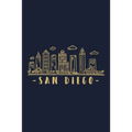 San Diego Skyline: San Diego travel inspired design. City of California, sights and history. Skyline and Cityscape.
