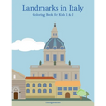 Landmarks in Italy Coloring Book for Kids 1 & 2