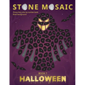 STONE MOSAIC. Halloween. Book 7. Black background.: Stress-free color by number book.