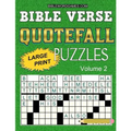 Bible Verse Quotefall Puzzles Vol.2: 60 New large print Bible verse drop quote or Fallen Phrase puzzles