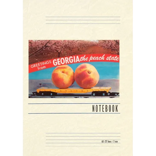 Vintage Lined Notebook Greetings from the Peach State