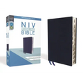 NIV, Thinline Bible, Bonded Leather, Navy, Indexed, Red Letter Edition