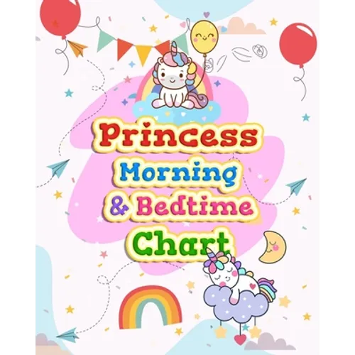 Princess Morning & Bedtime Chart: Girl Routine Checklist Kids Can Keep Track of Their Daily Routine