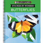 Brain Games - Sticker by Number: Butterflies (28 Images to Sticker)