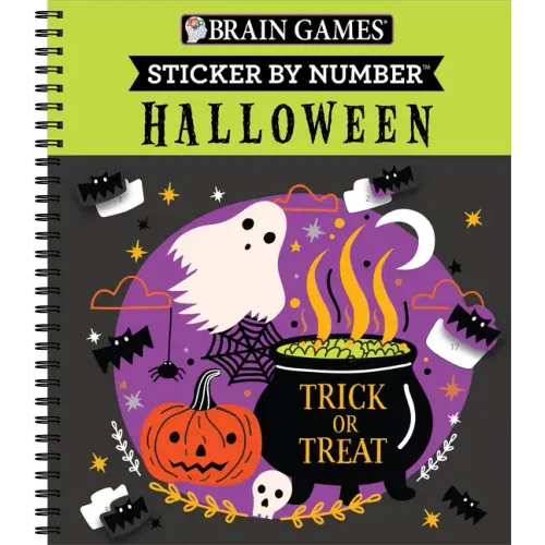 Brain Games - Sticker by Number: Halloween (Trick or Treat Cover): Volume 2