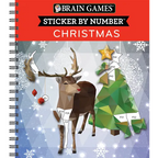 Brain Games - Sticker by Number: Christmas (28 Images to Sticker - Reindeer Cover): Volume 1 - Spiral