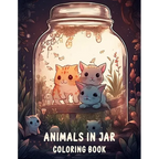 Animals In Jar Coloring Book: Explore The Fascinating World Of Animals In Jar With Cute Animals - Paperback