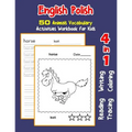English Polish 50 Animals Vocabulary Activities Workbook for Kids: 4 in 1 reading writing tracing and coloring worksheets