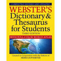 Webster's Dictionary & Thesaurus for Students with Full-Color World Atlas, Third Edition