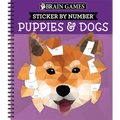 Brain Games - Sticker by Number: Puppies & Dogs - 2 Books in 1 (42 Images to Sticker)