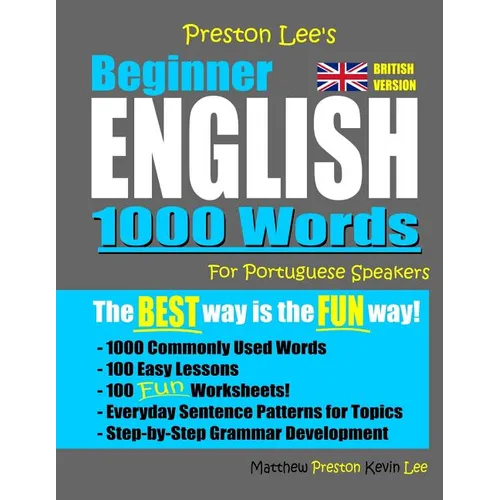Preston Lee's Beginner English 1000 Words For Portuguese Speakers (British Version)