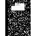 Marble Notebook A5: Black Marble Wide Rule Journal