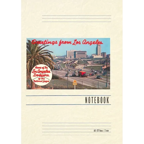 Vintage Lined Notebook Greetings from Los Angeles