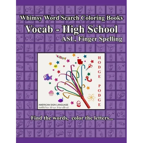 Whimsy Word Search, Vocab High School, ASL