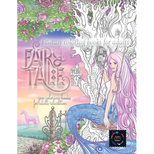 Fairy tale fantasy coloring books for adults: zen coloring books for adults relaxation: calming therapy coloring books for adults relaxation