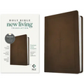 NLT Premium Value Compact Bible, Filament Enabled (Leatherlike, Dark Brown Framed Cross)