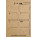 Weekly Planner Notepad: Kraft Brown, Daily Planning Pad for Organizing, Tasks, Goals, Schedule
