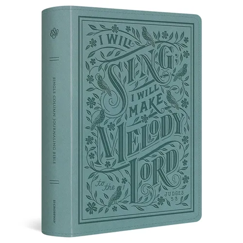 ESV Single Column Journaling Bible, Large Print (Trutone, Paris Sky, Judges 5:3 Design)
