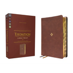 Nkjv, Thompson Chain-Reference Bible, Large Print, Leathersoft, Brown, Red Letter, Thumb Indexed, Comfort Print