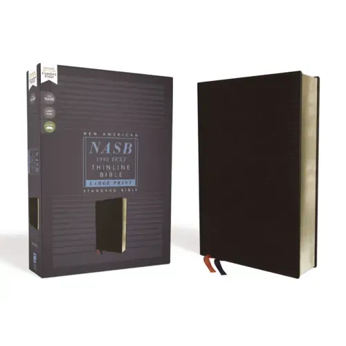Nasb, Thinline Bible, Large Print, Bonded Leather, Black, Red Letter Edition, 1995 Text, Comfort Print