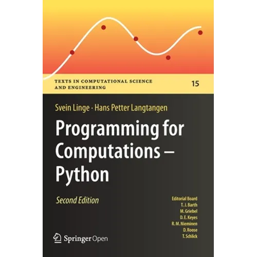 Programming for Computations - Python: A Gentle Introduction to Numerical Simulations with Python 3.6