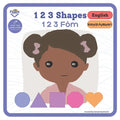 1 2 3 Shapes - 1 2 3 Fòm: Bilingual Book - Haitian Creole