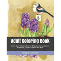 Adult Coloring Book: Jumbo Giant Coloring Book of Birds, Garden Landscapes, Butterflies, Country Seasons and More