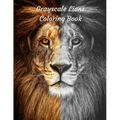 Grayscale Lions Coloring Book