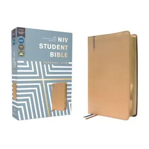 Niv, Student Bible, Personal Size, Leathersoft, Tan, Comfort Print