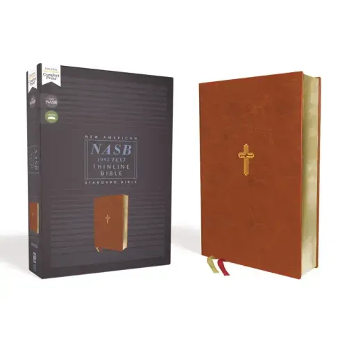 Nasb, Thinline Bible, Leathersoft, Brown, Red Letter Edition, 1995 Text, Comfort Print