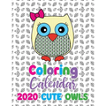 Coloring Calendar 2020 Cute Owls