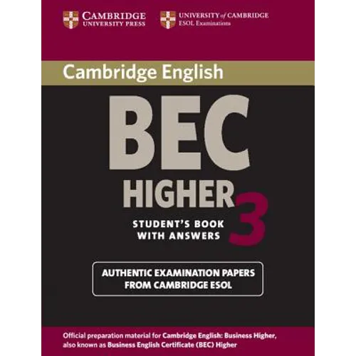 Cambridge Bec Higher 3 Student's Book with Answers