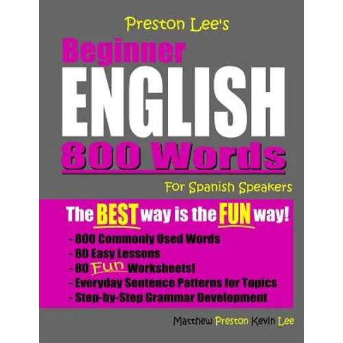 Preston Lee's Beginner English 800 Words For Spanish Speakers
