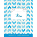 Adult Coloring Journal: Stress (Floral Illustrations, Watercolor Herringbone)